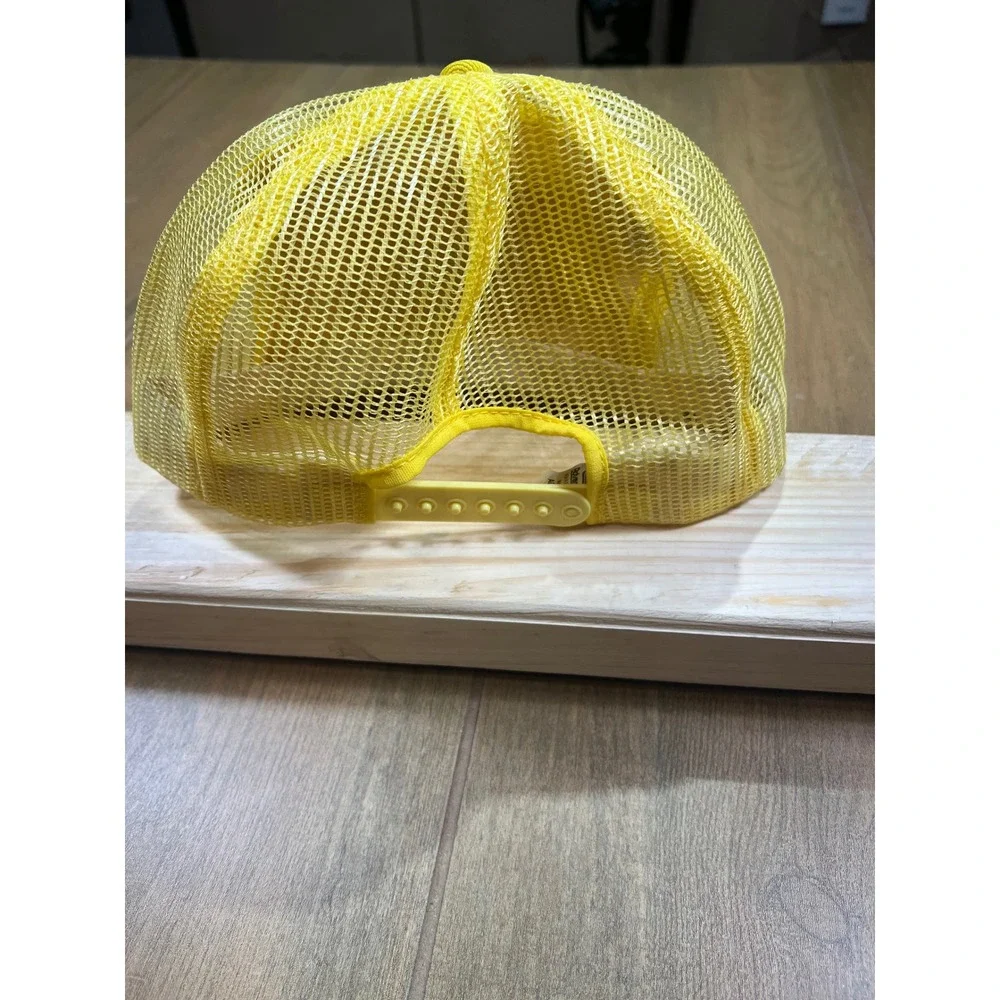 Vintage Fischers Bacon Makin People Trucker Hat Yellow Snapback Adver-Togs USA‎